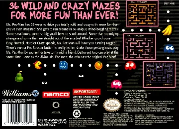 Ms. Pac-Man (USA) box cover back